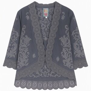 Elegant Johnny Was Lace Cardigan